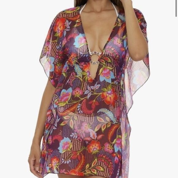 **Becca Women's Portofino Tunic Beach Cover Medium Large NWT - Picture 1 of 6